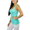 thumbnail image 4 of ToBeInStyle Womens Essential Ribbed Racerback Versatile Layering Cotton Blend Tank Top, 4 of 5