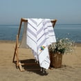 thumbnail image 3 of Authentic Hotel and Spa  100% Turkish Cotton Lucky Sparkling Rainbow Fish Pestemal Beach Towel Grey, 3 of 5