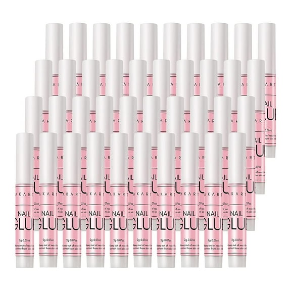 Makartt Nail Glue for Acrylic Nails - Nail Glue for Press on Nails 40Pcs Adhesive Super Bond for Fake Nails Tips Professional Nail Glue for Artifical False Nails Long Lasting 0.07oz/pcs