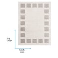 thumbnail image 6 of Livabliss Washable Rugs for Living Room, 5x7 Fossay Shag Modern Light Beige Area Rug, Bedroom Dining Room Home Decor Stain Resistant Carpet (5'3" x 7'), 6 of 7