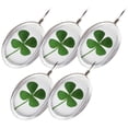 thumbnail image 5 of 5pcs DIY Clovers Charms Pendants Glass Luck Keychain Charms Jewelry Making Accessories, 5 of 5