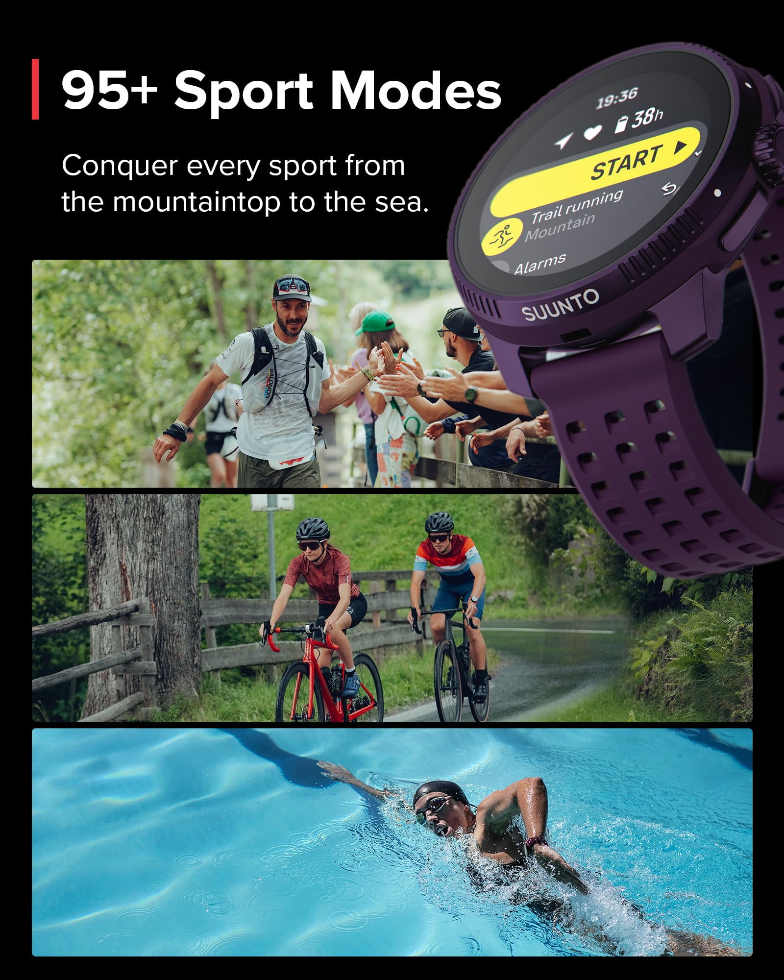 SUUNTO - milo-viola Suunto Race Watch, Titanium Amethyst, One Size, SS050933000
