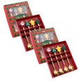 thumbnail image 1 of Oleegame 2PC Stainless Steel Cutlery Set Christmas Tableware Set Stainless Steel Spoon Gift Set Dessert Spoon Fork Coffee Spoon Christmas Pendant Spoon Tableware Set Gift, 1 of 9