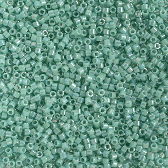 Miyuki Delica 11/0 - Seagreen Opaque AB DB1576 - 50gms Bag of Japanese Glass Beads