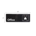 thumbnail image 2 of Excellante White on black 9 x 3 inch information sign with symbols - office, comes in each, 2 of 2