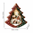 thumbnail image 2 of Christmas Tree Shaped Wooden Village Decoration with Warm Led Light and Reindeer, 1 Piece, Multicolor, for Living Room Shelf Display, Christmas Decoration, 2 of 4