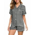 thumbnail image 2 of Cqxid525 Summer sale! Women Pajama Sets Pajamas Women's Summer Short Sleeved Lapel Shirt Set Shorts Plus Size Home Clothes, 2 of 4