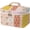 Brwon Flower, variant on Derest Large Quilted Makeup Bag for Women and Girls, Cute Coquette Floral Cotton Cosmetic Bag, Aesthetic Travel Organized Toiletry Bag