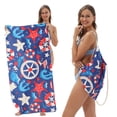 thumbnail image 1 of Foldable Beach Towel Printed Bath Towel All-in-one Beach Towel All-in-one Bag For Storage, 1 of 5