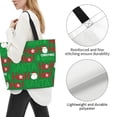 thumbnail image 3 of Pofeuu Cute Santa Print Reusable Grocery Bags - Washable, Foldable, Packable Tote, Large Handles, Heavy Duty, Zippered Top Pouch, 3 of 8