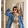 thumbnail image 3 of Womens Plaid Scarf Large Long Blanket Check Wrap Shawl with Tassel, 3 of 5