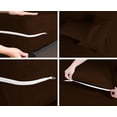 thumbnail image 5 of 4 Piece Zipper Sheet Set Includes (1 Zipper Fitted Sheet, 1 Flat Sheet And 2 Zipper PillowCase) with 10 Inch Deep Pocket 800 TC 100% Egyptian Cotton Solid Chocolate Color King Size, 5 of 7