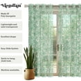 thumbnail image 6 of Vargottam Flowers Print Sheer Curtains for Short Windows Set of 2 Panels, 63" Length, Grommet Top, Printed Georgette, Light Filtering Drapes for Kitchen or Bedroom, 6 of 9