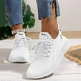 thumbnail image 2 of Dakaela Womens Slip on Running Shoes Breathable Non Slip Walking Gym Workout Fashion Sneakers White 8, 2 of 5