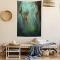 thumbnail image 2 of Mermaid Tapestry, Mermaid Meets Seahorse Underwater World Fantasy Magical Fairytale Design, Wall Hanging for Bedroom Living Room Dorm Decor, 40W X 60L Inches, Aqua Green Amber, by Ambesonne, 2 of 5