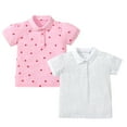 thumbnail image 3 of MXIEZI Girls Summer Lapel T-Shirts Toddler Kids Print Short Sleeve Tops Casual and Cute Tees for Ages 2-8, 3 of 8