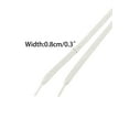 thumbnail image 2 of 1 Pair Unisex Flat Shoelaces Athletic Shoe Strings Boots Casual Sneakers Shoes Laces White 100cm/39.37", 2 of 4