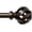 Bronze, variant on Brushed Nickel Curtain Rod for Windows 28 to 48 inches: 1 inch Diameter Heavy-duty Adjustable Decorative Curtain Rod, Modern Drapery Rods with Twisted Cage Finials for Bedroom & Living Room