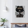 thumbnail image 4 of Nawypu  African Black Queen Flower Girl Wall Art Canvas Painting Abstract Nordic Posters And Prints Wall Pictures for Living Room Decor, 4 of 5
