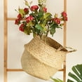 thumbnail image 1 of Xihbxyly Cesta de Mimbre de Algas Marinas, Maceta Tejida a Mano, Diseño Plegable para Ahorrar Espacio, Material Natural, Opciones de Color Azul, Beige, Blanco y Gris, Decoración Del Hogar, Tamaño 22, 1 of 5