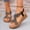 Black, variant on Women's Gladiator Sandals, Shiny Rhinestone Ankle Elastic Strap Open Toe Summer Casual Beach Wedge Shoes Silver