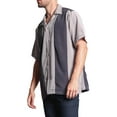 thumbnail image 4 of G-Style USA Men's Two Tone Retro Button Down Bowling Shirts, 4 of 6