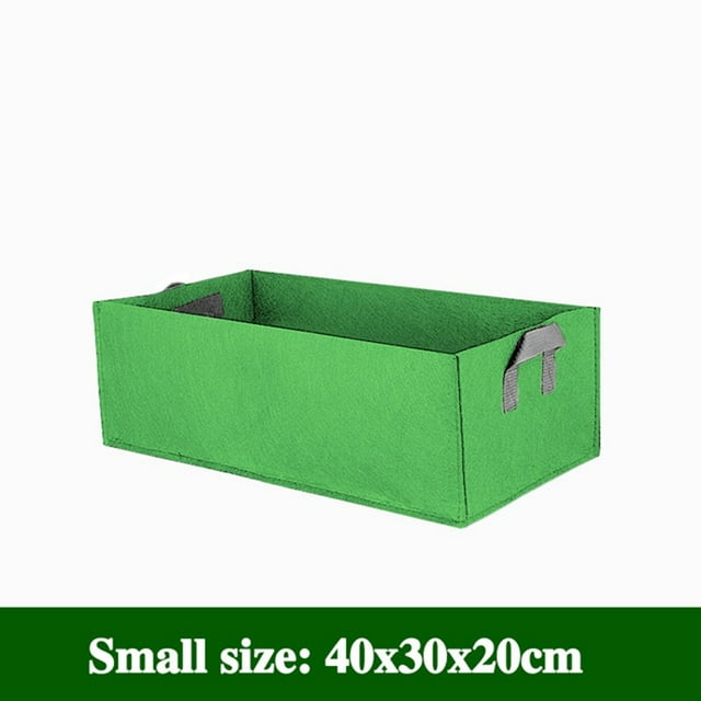 Ltdhehe Fabric Raised Garden Bed Rectangle Breathable Planting Container Growth Bag
