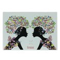 thumbnail image 1 of Zodiac Gemini Cutting Board, 2 Young Ladies with Colorful Spring Blossoms and Butterflies Fashion Girls, Decorative Tempered Glass Cutting and Serving Board, Small Size, Multicolor, by Ambesonne, 1 of 1