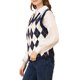 thumbnail image 4 of SUÉTER SIN MANGAS DE PATRÓN ARGYLE DE PANA A CUADROS PARA MUJER INSPIRAR CHIC AZUL M, 4 of 6