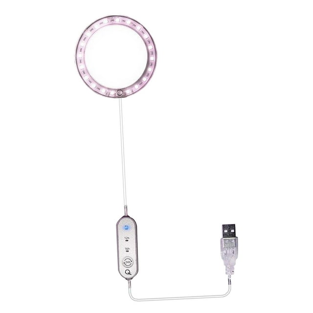 S SERENABLE Indoor Plants LED Grow Light Full Growth Lamp with Timing Function, USB Single Lamp White
