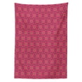 thumbnail image 2 of Geometric Tablecloth, Patchwork Style Floral Elements Geometric Squares with Pattern Magenta Tones, Rectangle Satin Table Cover Accent for Dining Room and Kitchen, 60" X 90", Multicolor, by Ambesonne, 2 of 2
