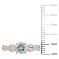 thumbnail image 2 of Everly Women's Aquamarine 10k Rose Gold Ring, 2 of 8