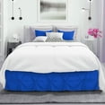 thumbnail image 3 of EASY BEDDING-100% Microfiber, Easy Fit 18" Tailored Drop, Pinch Pleated Bed Skirt-Royal Blue Solid, Olympic Queen Size, 3 of 5