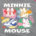 thumbnail image 3 of Disney - Minnie Mouse Multicolored Grid - Toddler & Youth Girls Raglan Graphic T-Shirt, 3 of 5