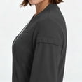 thumbnail image 4 of Vivianyo HD Women's V‑Neck Zip Up Nurse Work Sweatshirt, Fitted Stretch Long Sleeve Top, Fall Uniform Cover Up with Pen Sleeve Slots and Pockets for Medical Workplace and Daily Errands, Sizes S-2XL, 4 of 7