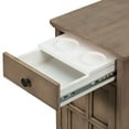 thumbnail image 5 of Harper & Bright Designs Vintage End Table with USB Ports Drawer and Cup Holders, Sofa Side Table Bedside Nightstand Narrow Table for Living Room Bedroom, Antique Brown, 5 of 11