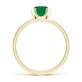 thumbnail image 2 of ANGARA Natural Semi Bezel-Set Emerald Solitaire Engagement Ring in 14K Yellow Gold for Women (Size-6mm) | May Birthstone, Birthday, Anniversary, Jewelry Gift for Women | Natural Emerald Ring, 2 of 9