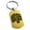 Gold, variant on Stainless Steel Letter P Initial 3D Cube Box Monogram Engraved Engraved Dog Tag Keychain Keyring