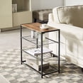 thumbnail image 6 of HEPFTURE 3-Tier Shoe Rack Metal Frame Wood Top Space-Saving Entryway Closet, 6 of 7