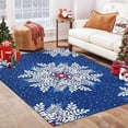 thumbnail image 4 of Runner Rug 6x9 Christmas Hallway Carpet Snowflake Washable Bedroom Carpet Xmas Holiday Decor Non Slip Kitchen Mat Indoor Decorative Throw Rug Dining Room Laundry Room Living Room, 4 of 9