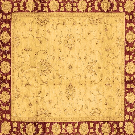 Ahgly Company Indoor Square Oriental Brown Traditional Area Rugs, 6' Square