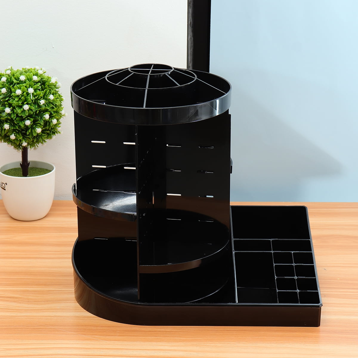 Cekuan 360 Degree Rotating 2 In 1 Makeup Organizer Cosmetics