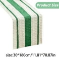 thumbnail image 3 of American Style Green Tassel Table Runner Farmhouse Decor, Green Tassel Table Runner American Style Farmhouse Table Decor for Dining Room Holiday Kitchen, 3 of 6