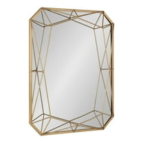 Kate and Laurel Keyleigh Modern Glam Geometric Shaped Metal Accent Wall Mirror, Gold