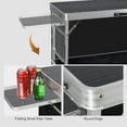 thumbnail image 2 of REDCAMP Extra Long Portable Bar Table with Bar Skirts and Storage Shelf, Pop-Up Bar Table with Side Rack for Party, Patio, Black, 2 of 8