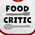 thumbnail image 4 of Inktastic Food Critic with Fork and Spoon Boys or Girls Baby Bib, 4 of 4