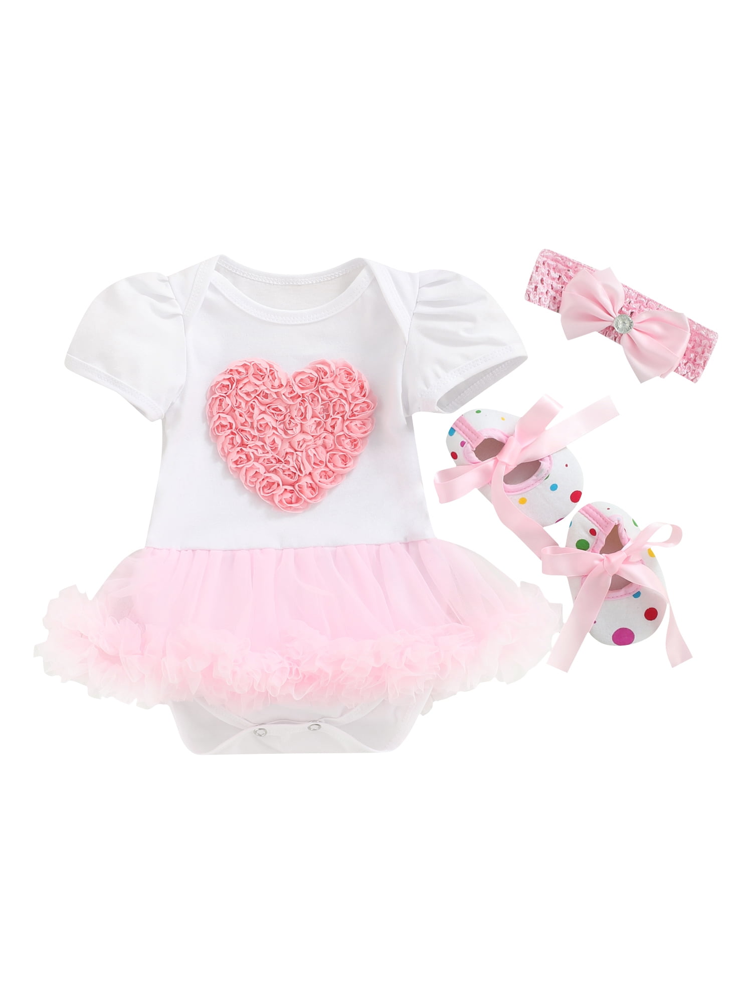 Baby Girls2PCs Hot Pink My First Easter Tutu Dress Headband Outfit Clothes Set 0-2 Years 