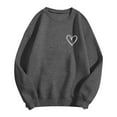 thumbnail image 4 of Oversized Love Heart Graphic Sweatshirts For Women Valentine's Day Long Sleeve Crew Neck Casual Print Romantic Gift Pullover Tops, 4 of 4
