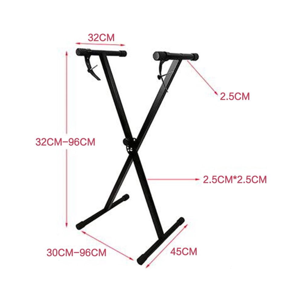 piano stand for keyboard For Universal Folding Piano Keyboard Stand Bracket X-Style Heavy Duty Metal Material with Anti-Slip Rubber Caps for Digital Piano MIDI Keyboard