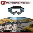 thumbnail image 3 of Gafas de montar para motocicleta Unique Bargains PC TPU Gafas de ciclismo Lente clara Marco azul blanco colorido, 3 of 6